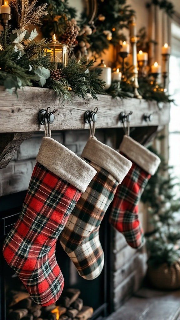 Flannel Stocking Display