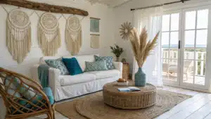 beachy boho living room