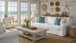 beachy living room